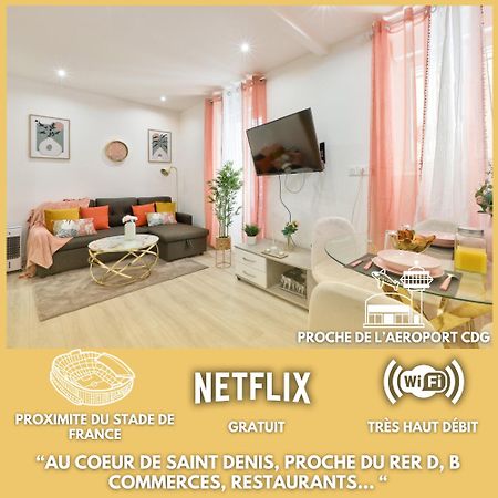 Le Nid Douillet Appartement Confortable A 5 Min Du Stade De France Et Proche De L'Aeroport Cdg Saint-Denis  Bagian luar foto