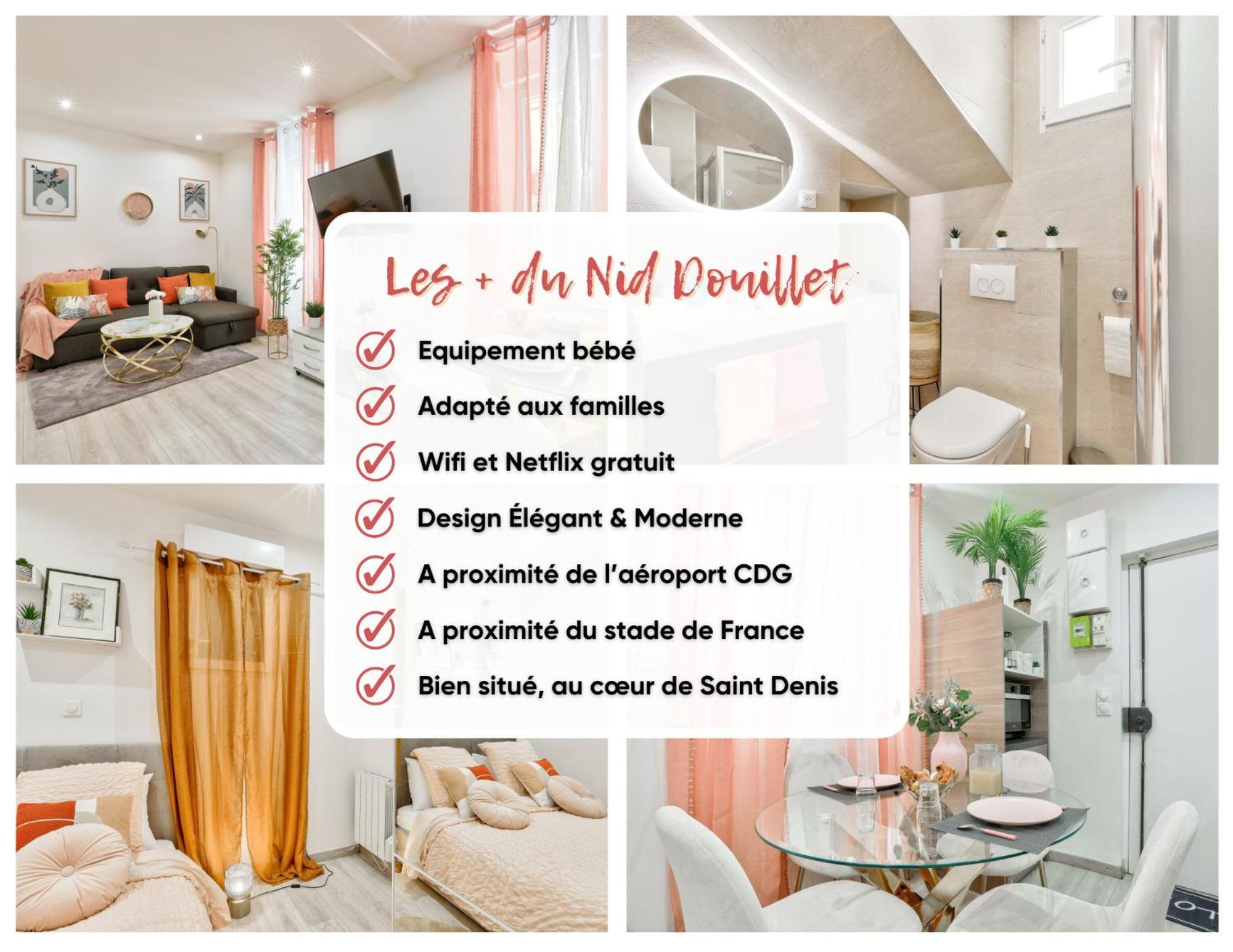 Le Nid Douillet Appartement Confortable A 5 Min Du Stade De France Et Proche De L'Aeroport Cdg Saint-Denis  Bagian luar foto